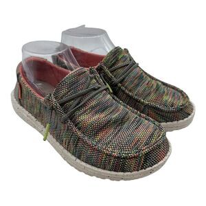 Hey Dude Wendy Sox Loafers Women's Size 5 Peacock Pink Lightweight Slip On Shoes